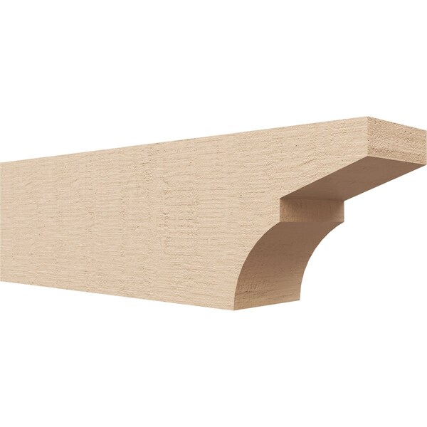 Ekena Millwork 4in. W x 6in. H x 20in. L Monterey Woodgrain TimberThane Rafter Tail, Primed Tan RFTUR04X06X20MONRCPR - main
